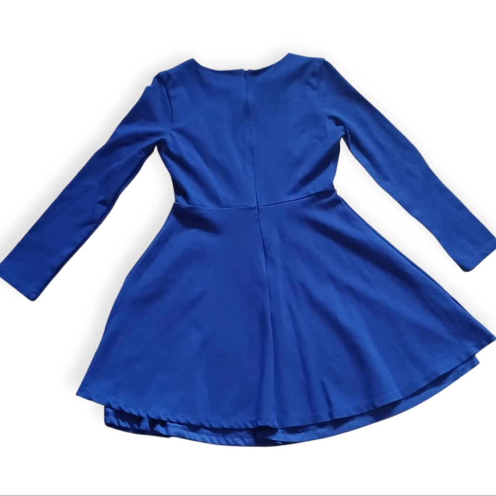 LULUS FOREVER CHIC ROYAL BLUE LONG SLEEVE DRESS. SIZE M - Picture 13 of 16
